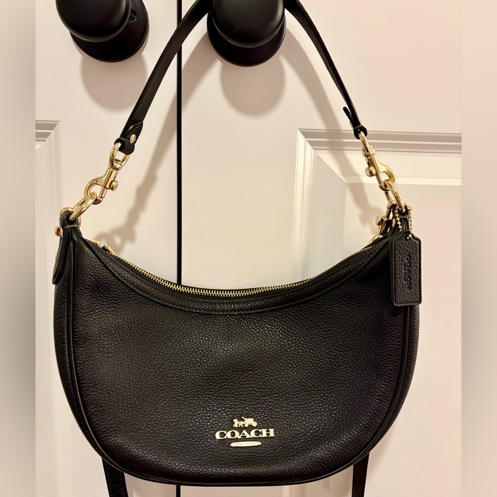 Coach Aria Pebbled Leather Shoulder Crossbody Bag